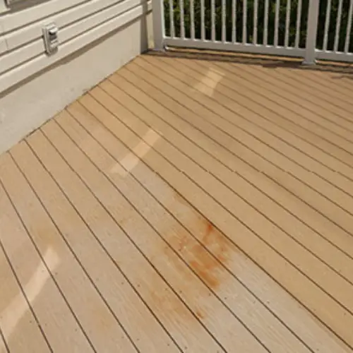 Pool deck with rust