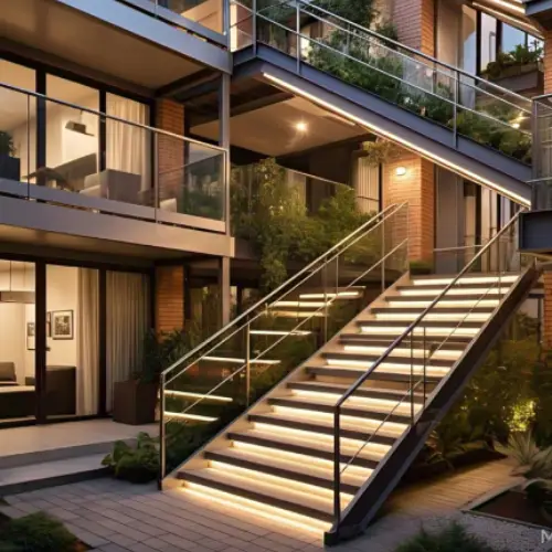 Stairwells balconies apartment